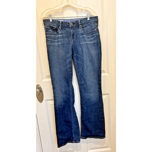 Gap Jeans Womens 31 Blue 1969 Sexy Boot Cut Western Cowgirl Boho Faded Low Rise